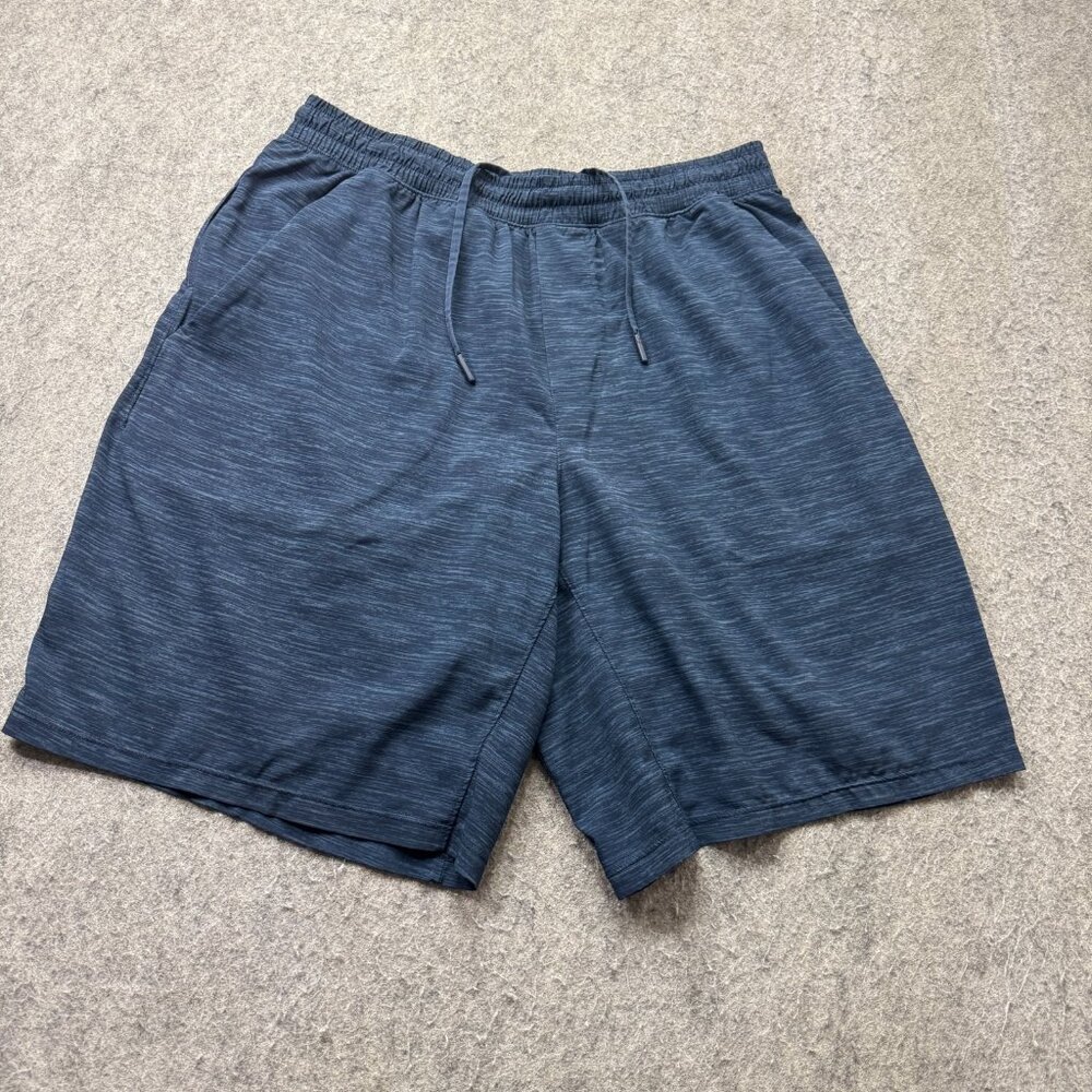 Lululemon Pace Breaker Shorts Men L Blue 9" Stretch Training Yoga LM7AAYS b038